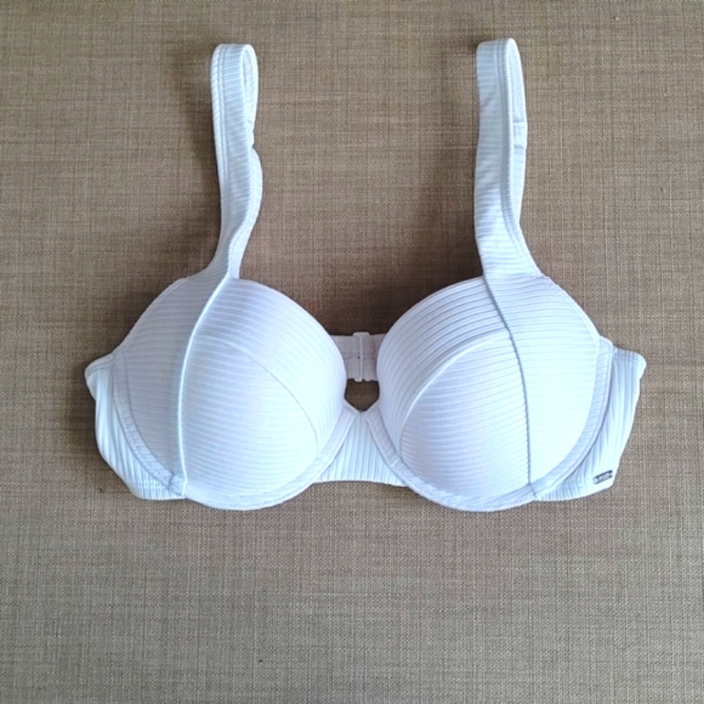 Pink Victoria's Secret White Swim Top
